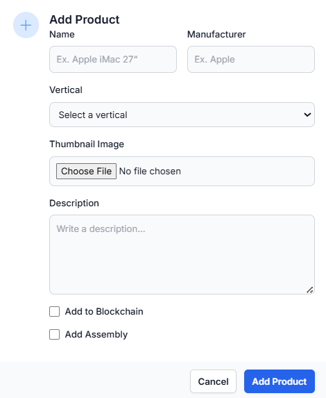 Product Add Page