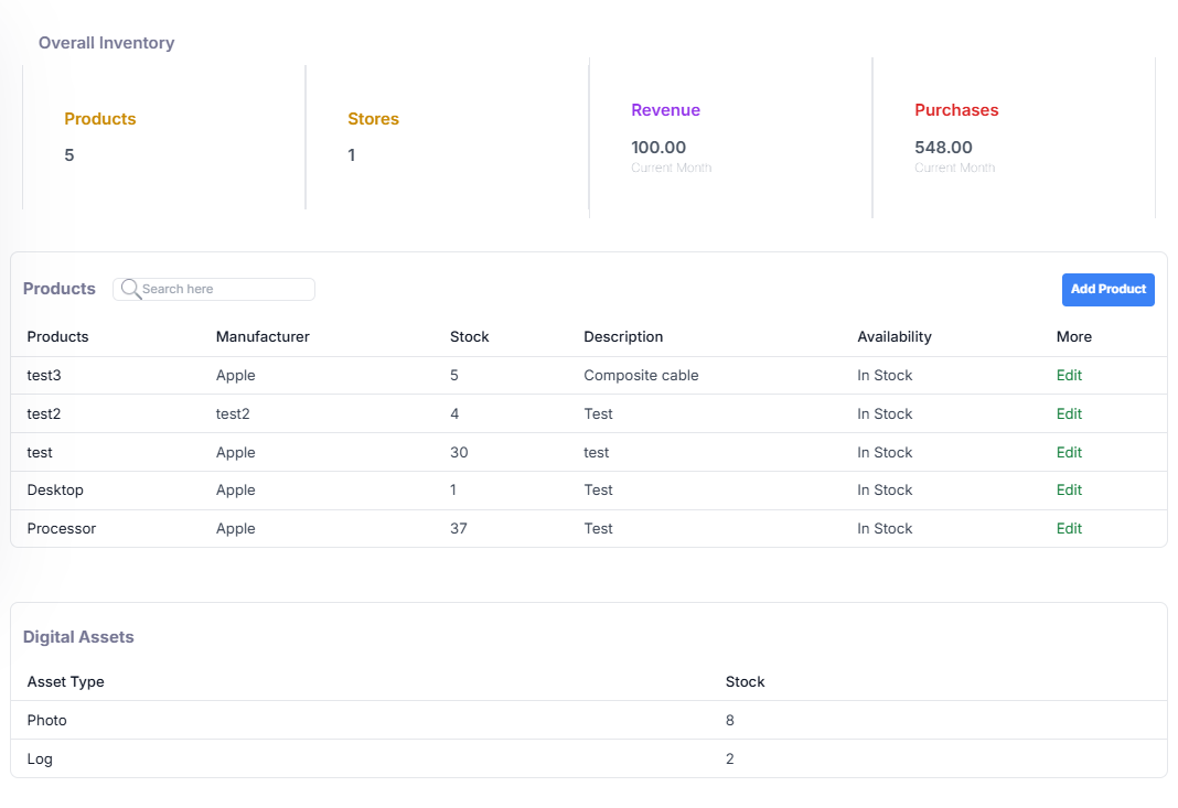 Product Add Page