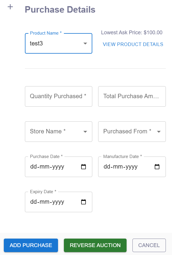 Product Add Page